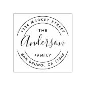 Familienaam | Creëer Uw eigen retouradres Rubberstempel (Afrduk)