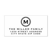 Familienaam | Creëer Uw eigen retouradreslabel Rubberstempel (Afrduk)