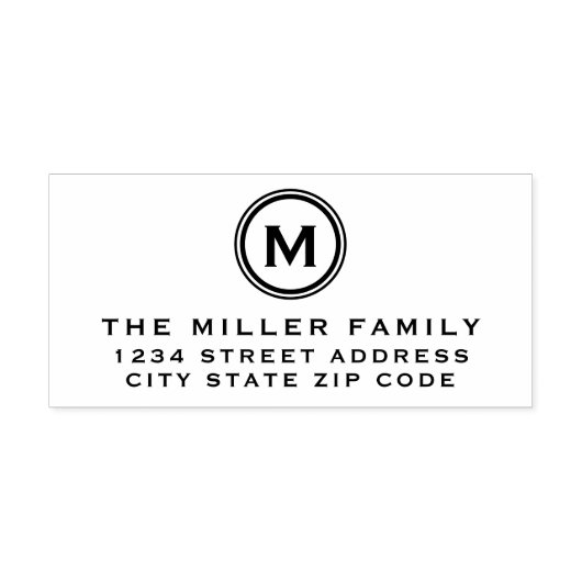 Familienaam | Creëer Uw eigen retouradreslabel Rubberstempel (Afrduk)