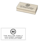 Familienaam | Creëer Uw eigen retouradreslabel Rubberstempel (Gestempeld)