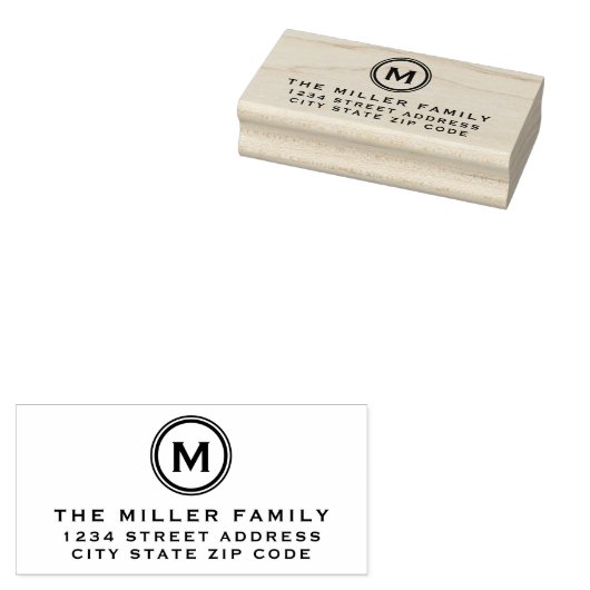 Familienaam | Creëer Uw eigen retouradreslabel Rubberstempel (Gestempeld)