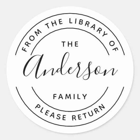 familienaam | Creëer Uw eigen ronde kookplaat Ronde Sticker (Voorkant)