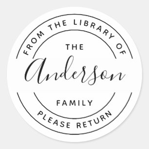 familienaam   Creëer Uw eigen ronde kookplaat Sticker