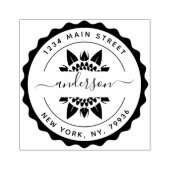 Familienaam, Creëer Uw Eigen Ronde Terugkeeradres Rubberstempel (Afrduk)