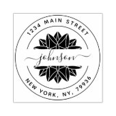 Familienaam, Creëer Uw Eigen Terugkeeradres Rubberstempel (Afrduk)