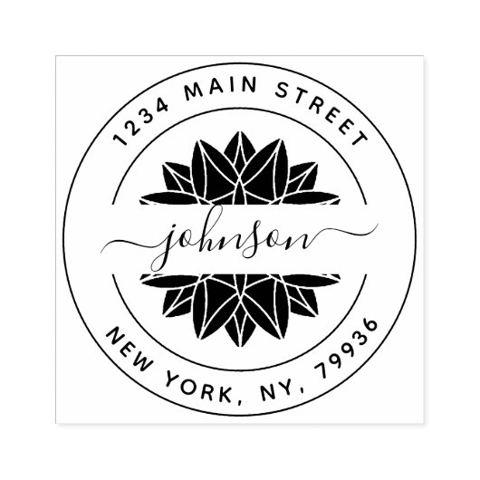 Familienaam, Creëer Uw Eigen Terugkeeradres Rubberstempel (Afrduk)