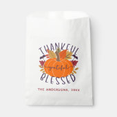 Familienaam Dankbare Gelukkige Gezegende Thanksgiv Bedankzakje (Voorkant)