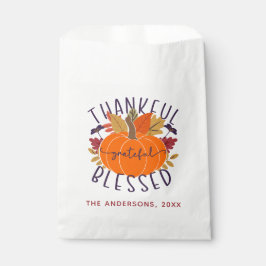 Familienaam Dankbare Gelukkige Gezegende Thanksgiv Bedankzakje