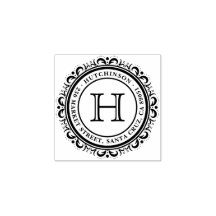 familienaam | Deco Bloeiende Ronde Retouradres