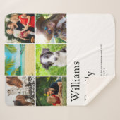 Familienaam Definitie Foto Collage Fun Sherpa Deken (Voorkant (horizontaal))