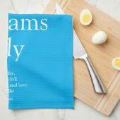 Familienaam Definitie ventin Modern Blue Theedoek (Quarter Fold)