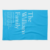 Familienaam Definitie ventin Modern Blue Theedoek (Horizontaal)