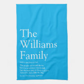 Familienaam Definitie ventin Modern Blue Theedoek (Verticaal)