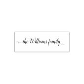 Familienaam Douanekalligrafie Één Lijn Modern Zelfinktende Stempel (Design)