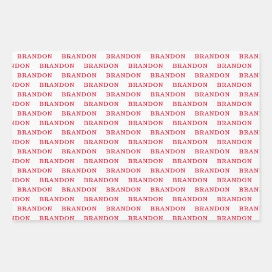 Familienaam eenvoudige kerstvakantie inpakpapier vel (Voorkant 3)