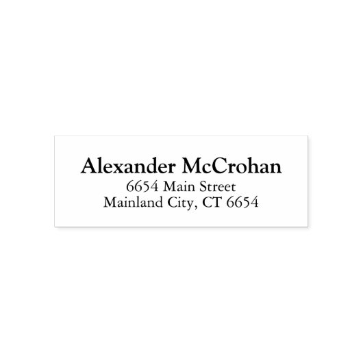 Familienaam Eenvoudige Typografie Retouradres Zelfinktende Stempel (Design)