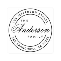 Familienaam Elegant Schrift Adres