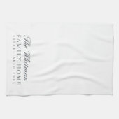 Familienaam Elegant White Theedoek (Horizontaal)