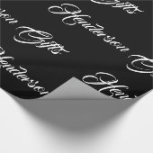 Familienaam Elke naam kerstfeestdag - Cadeaupapier (Hoek)