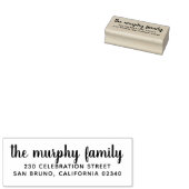 Familienaam en contactgegevens retouradres rubberstempel (Gestempeld)