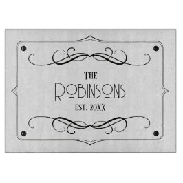 Familienaam en gevestigde Jaar Oude Film  Snijplank