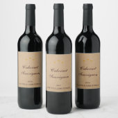 Familienaam en Jaar van Elegant Custom Wine Varian Wijn Etiket (Flessen)