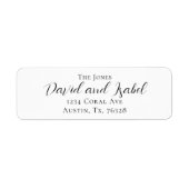 Familienaam en Koppelnamen Retouradres Etiket (Voorkant)