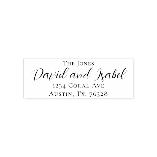 Familienaam en Koppelnamen Retouradres Zelfinktende Stempel (Design)