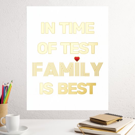 Familienaam en rood hartwit goud folie afdrukken (Insitu (Desk 2))