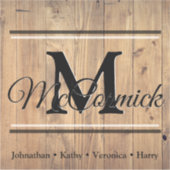 Familienaam en voornaam decal sticker (Voorkant)