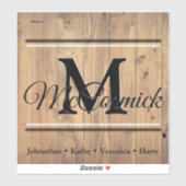 Familienaam en voornaam decal sticker (Vel)