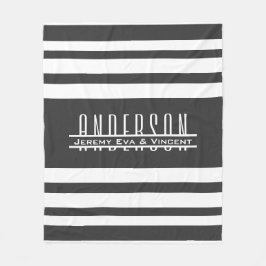 Familienaam en voornamen fleece deken