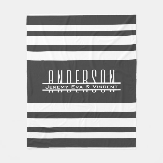 Familienaam en voornamen fleece deken (Voorkant)