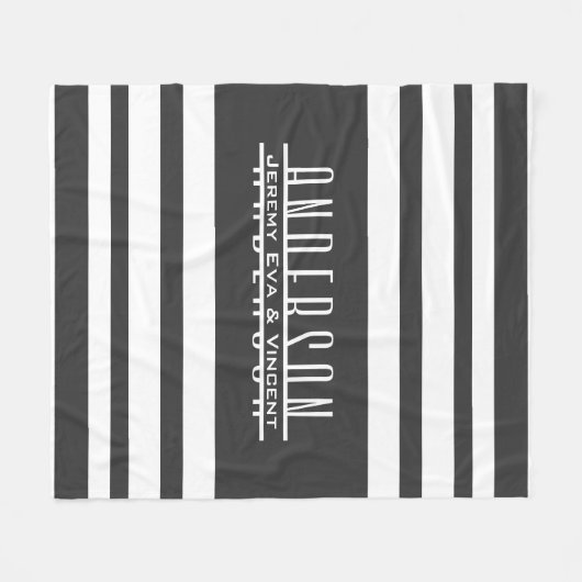 Familienaam en voornamen fleece deken (Voorkant (Horizontaal))