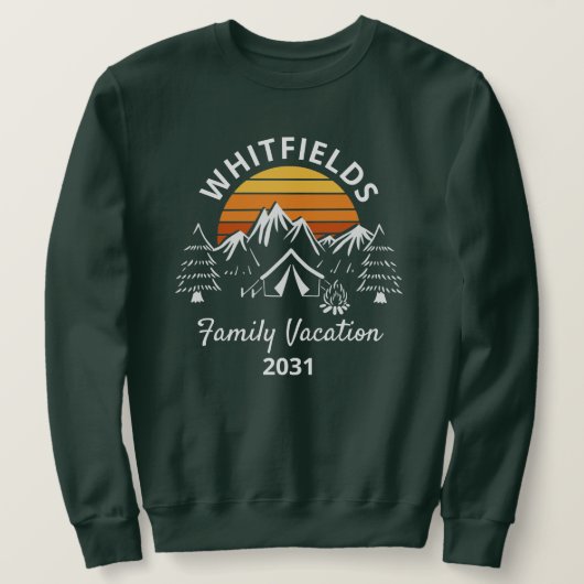 Familienaam Familie Camping Vacking Aangepast Trui (Design voorkant)