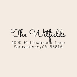 Familienaam Fancy Script Retouradres Zelfinktende Stempel