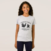 Familienaam Farmhouse Hen Chicks Rooster T-shirt (Voorkant volledig)