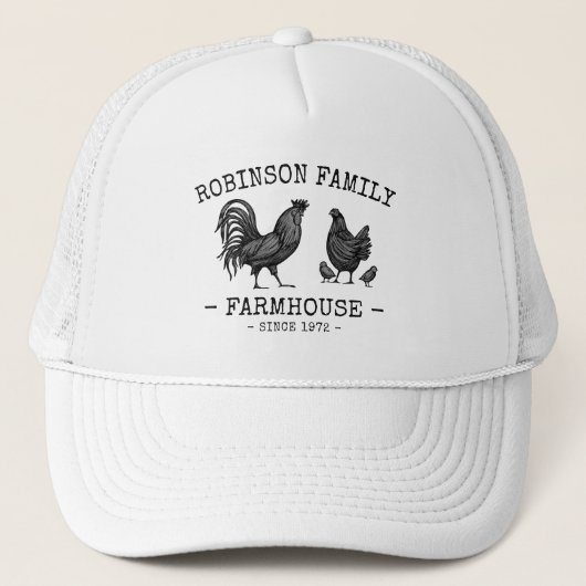 Familienaam Farmhouse Hen Chicks Rooster Trucker Pet (Voorkant)
