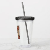 Familienaam Farmhouse  Red Pset Burlap Acryl Drinkbeker (Links)