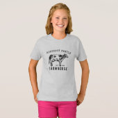Familienaam Farmhouse Rustic Dairy Milk Koe T-shirt (Voorkant volledig)