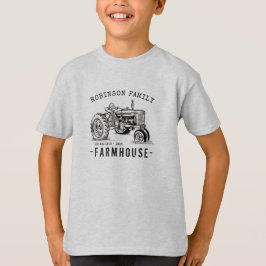 Familienaam Farmhouse Rustic  Tractor T-shirt