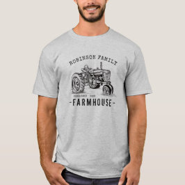 Familienaam Farmhouse Rustic  Tractor T-shirt