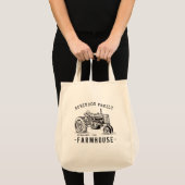 Familienaam Farmhouse Rustic  Tractor Tote Bag (Voorkant (product))