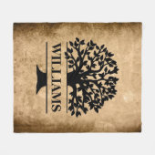 Familienaam Fleece Deken (Voorkant (Horizontaal))