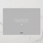 Familienaam FOLIE Modern Elegant Vakantie Fotokaar Folie Feestdagenkaart (Achterkant)