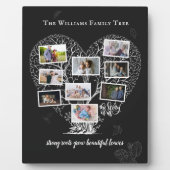 Familienaam Foto Collage | Gezinsboomhart Fotoplaat (Voorkant)