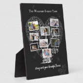 Familienaam Foto Collage | Gezinsboomhart Fotoplaat (Zijkant)