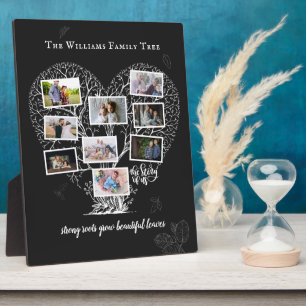 Familienaam Foto Collage   Gezinsboomhart Fotoplaat