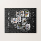 Familienaam Foto Collage | Gezinsboomhart Legpuzzel (Horizontaal)