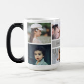 Familienaam Foto Collage Magische Mok (Links)